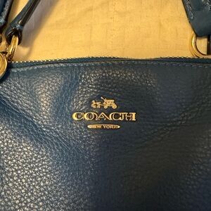 Coach Rich Blue Leather Satchel Bag